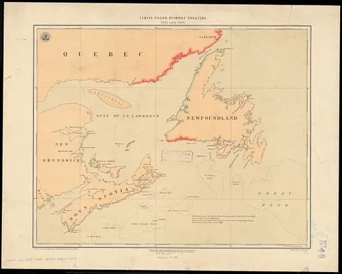 Limits under fishery treaties, 1818 and 1888