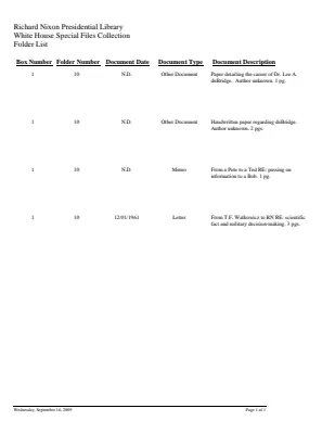 WHSF: Returned, 1-10