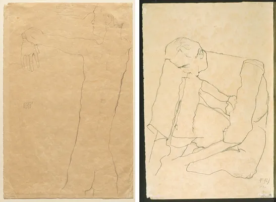 Nude Man with Raised Arms (recto) Seated Man (verso)