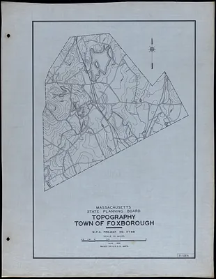 Topography Town of Foxborough