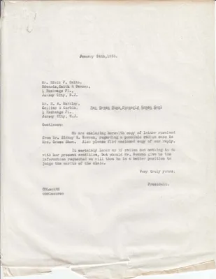 Letters Sent to Edwin F. Smith, E.A. Markley, January 24, 1933