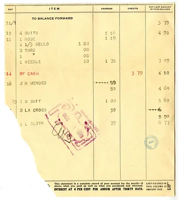 Bill from A. J. Bundschu, Inc.