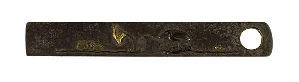 Kozuka with Heron and Lotus Plants
