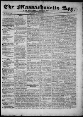 The Massachusetts Spy, and Worcester County Advertiser