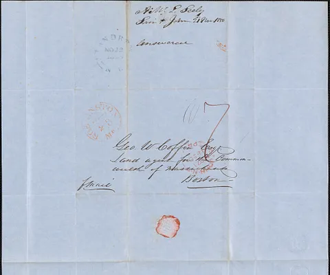 A. W. L. Seely to George Coffin, 21 November 1850