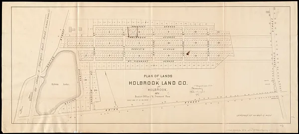 Plan of lands of Holbrook Land Co. at Holbrook 1872