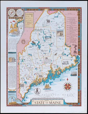 A map of the state of Maine
