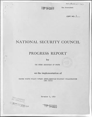 National Security Council Progress Report by the Under Secretary of State on the Implementation of United States Policy Toward Inter-American Military Cooperation (NSC 56/2)