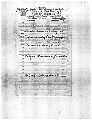 Lyndon Johnson's 1957 Desk Diary, beginning 10/23/1957