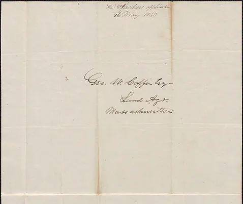D. Parker to George Coffin, 26 May 1840
