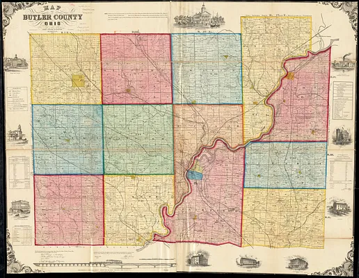 Map of Butler County, Ohio