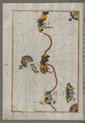 Map of the Italian Coast Around Peschici North of Mafredonia