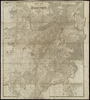 Map of the city of Boston