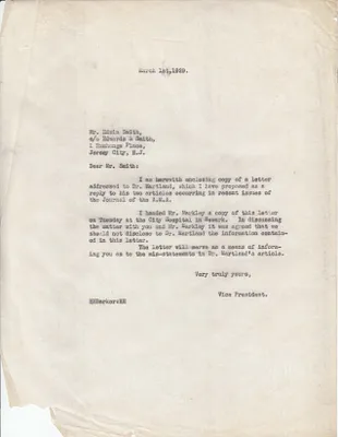 Letters Sent to Edwin Smith [Edwin F. Smith], March 1, 1929