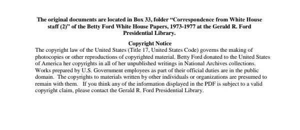 Correspondence from White House Staff (2)