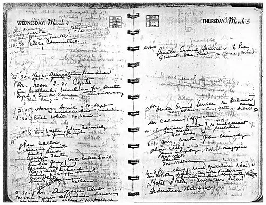 Lyndon Johnson's 1953 Desk Diary, beginning 3/4/1953