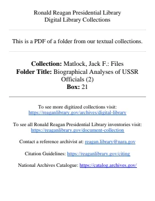 Biographical Analysis of USSR Officials (2)