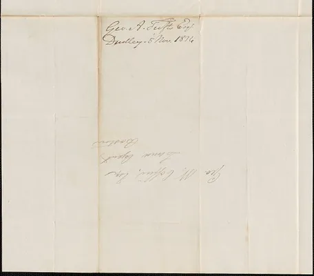 George A. Tufts to George Coffin, 5 November 1834