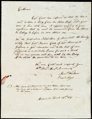 Ebenezer Silvester indentured to apprentice with Francis Carr of Haverhill, 22 March 1793