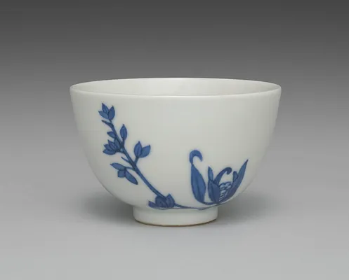 Teacup from Tea Set with Orchids