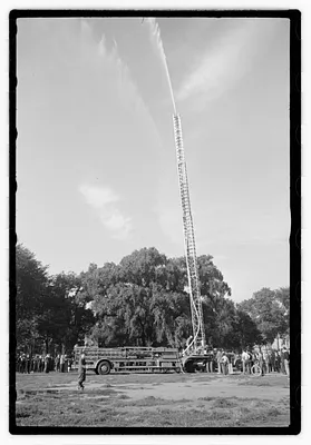 Fire truck and ladder
