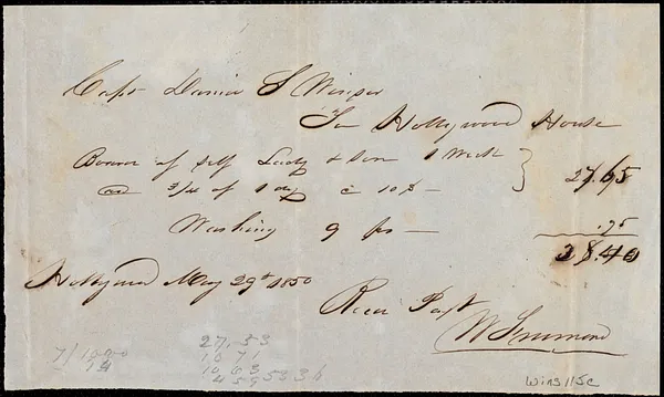 Miscellaneous household receipts