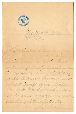 Letter from Mary Martha Truman to Nancy Bentley