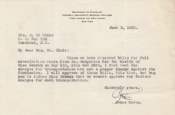 Letters Received to Mrs. D St Clair [Mrs. Donald St Clair], June 3, 1932