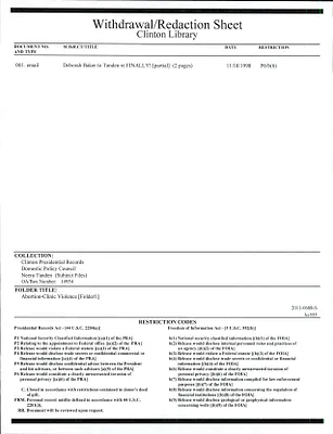 Abortion-Clinic Violence [Folder 1]