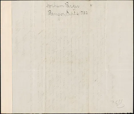 Gorham Parker to George Coffin, 6 September 1832