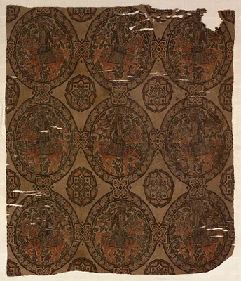 Fragment with Equestrian Falconer King