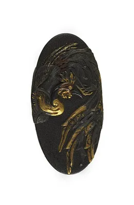 Kashira with Japanese Phoenix (""Hô-ô"")