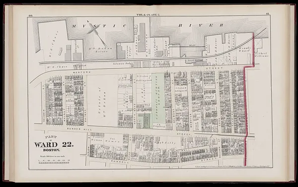 Atlas of the county of Suffolk, Massachusetts : vol. 6th including the late city of Charlestown, now wards 20,21 and 22, city of Boston : from actual survey & official records
