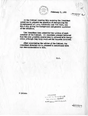 Memorandum of Presentation by Secretary of State Dean Acheson at the Cabinet Meeting