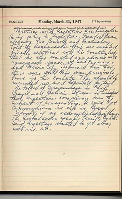Diary Entry of Harry S. Truman