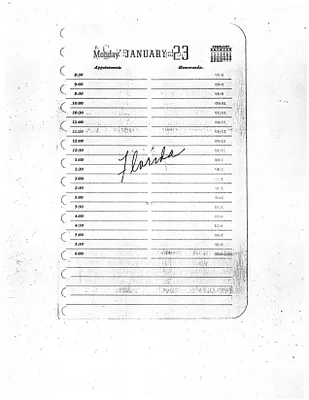 Lyndon Johnson's 1956 Desk Diary I, beginning 1/23/1956