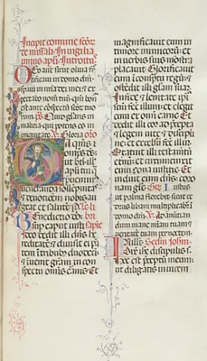 Missale: Fol. 327: Saint Bartholomew