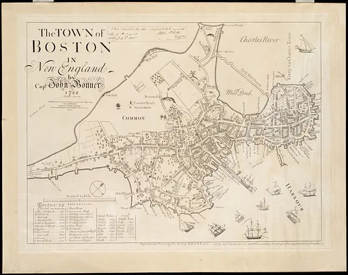 The town of Boston in New England