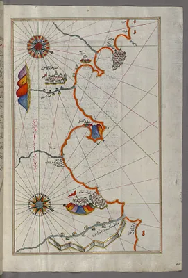 Map of the Algerian Coast Around Oran and Mostaganem