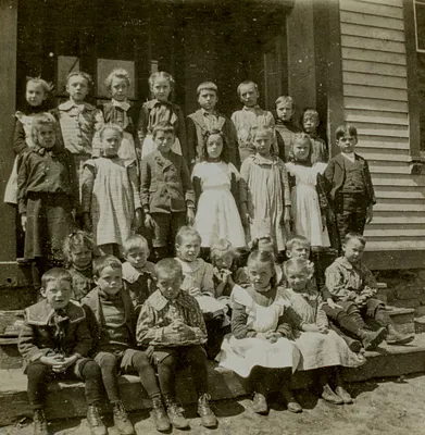 Old Village School unidentified class picture
