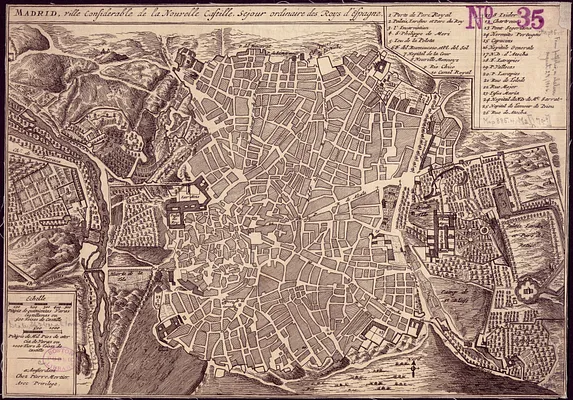 Madrid, ville considérable de la nouvelle Castille, séjour ordinaire des Roys d'Espagne