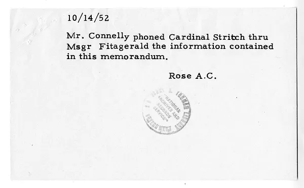 Memorandum from Secretary of State Dean Acheson to President Harry S. Truman