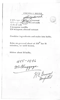 Recipe for Coconut Balls