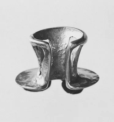 Nose Ring with Four Rectangular Holes in Rim