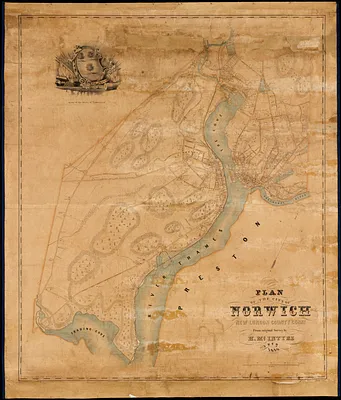 Plan of the city of Norwich, New London County, Connt