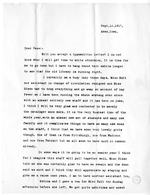 Letter from Betty to Bess Wallace