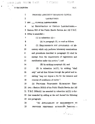 CLIA [Clinical Laboratory Improvement Amendments]