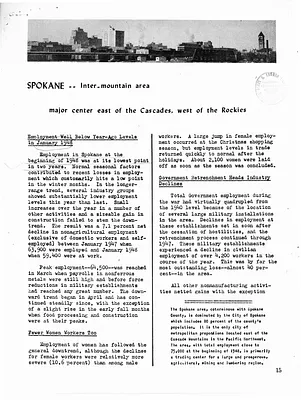 Employment Report on Spokane, Washington