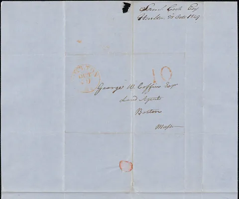 Samuel Cook to George Coffin, 28 October 1849