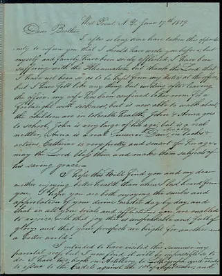 Letter to his brother William, 6/17/1839